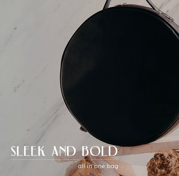 Round Real Leather Handbags